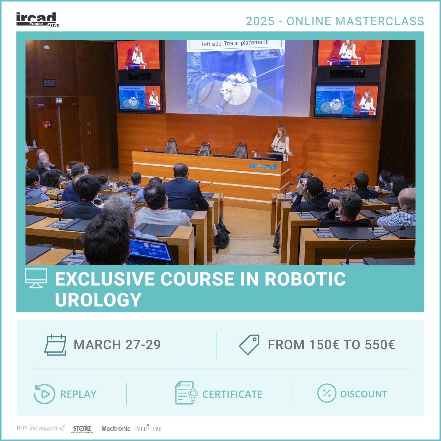 IRCAD Online Masterclass – Exclusive course in robotic urology (package)