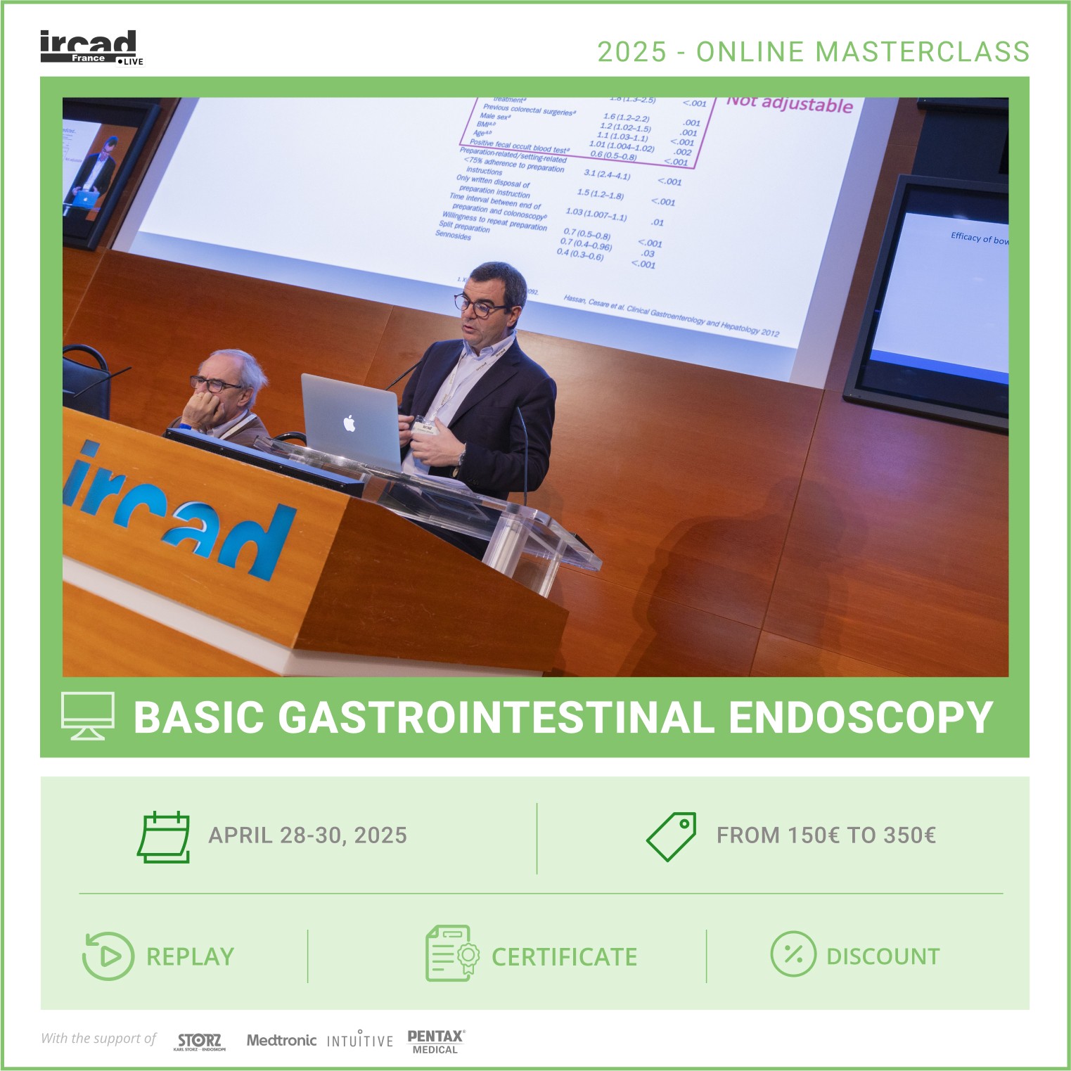 IRCAD Masterclass – Basic gastrointestinal endoscopy (package)